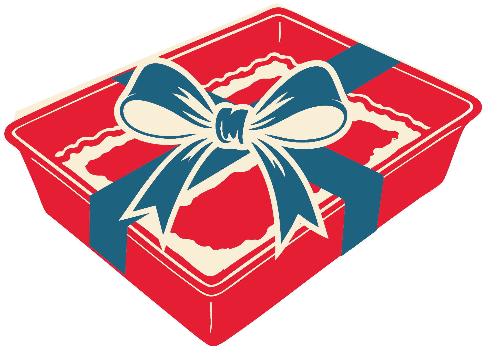 Page lettuce spinach and tomato pizza with melted cheese in a snack box.