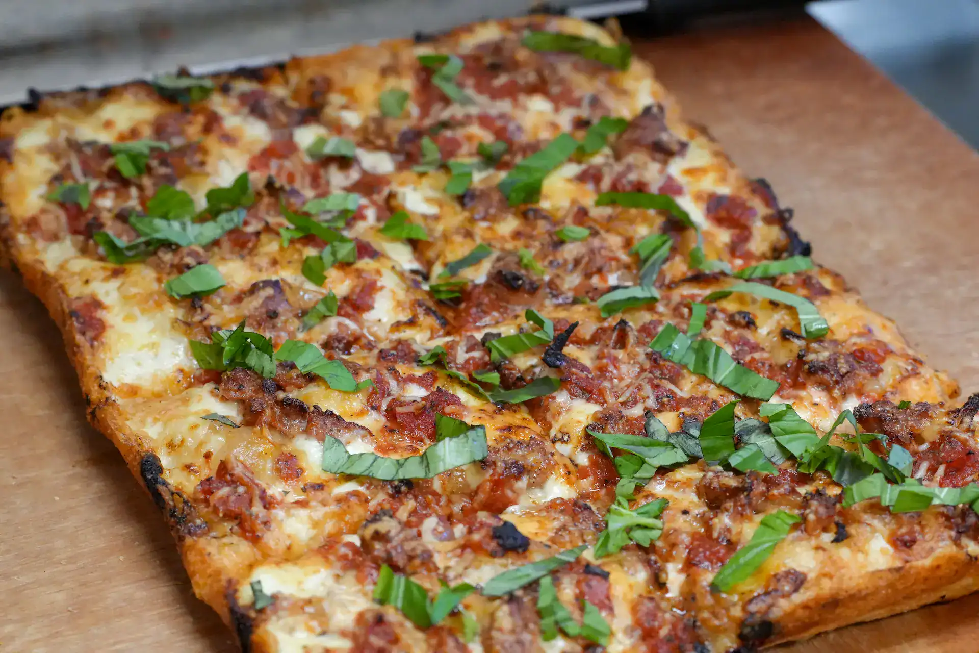 Harvest pulled sausage pizza