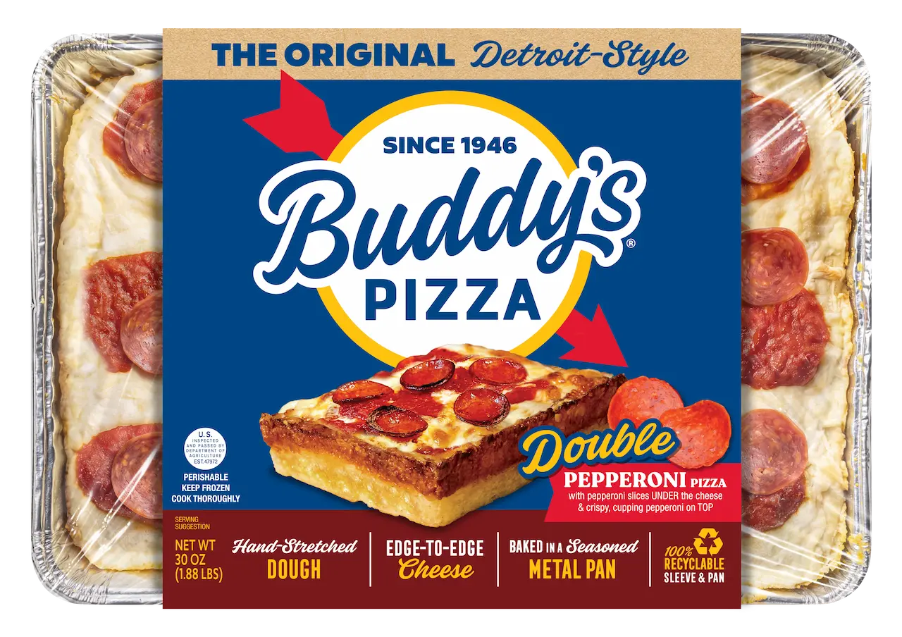 Buddys Pizza Frozen Double Pepperoni